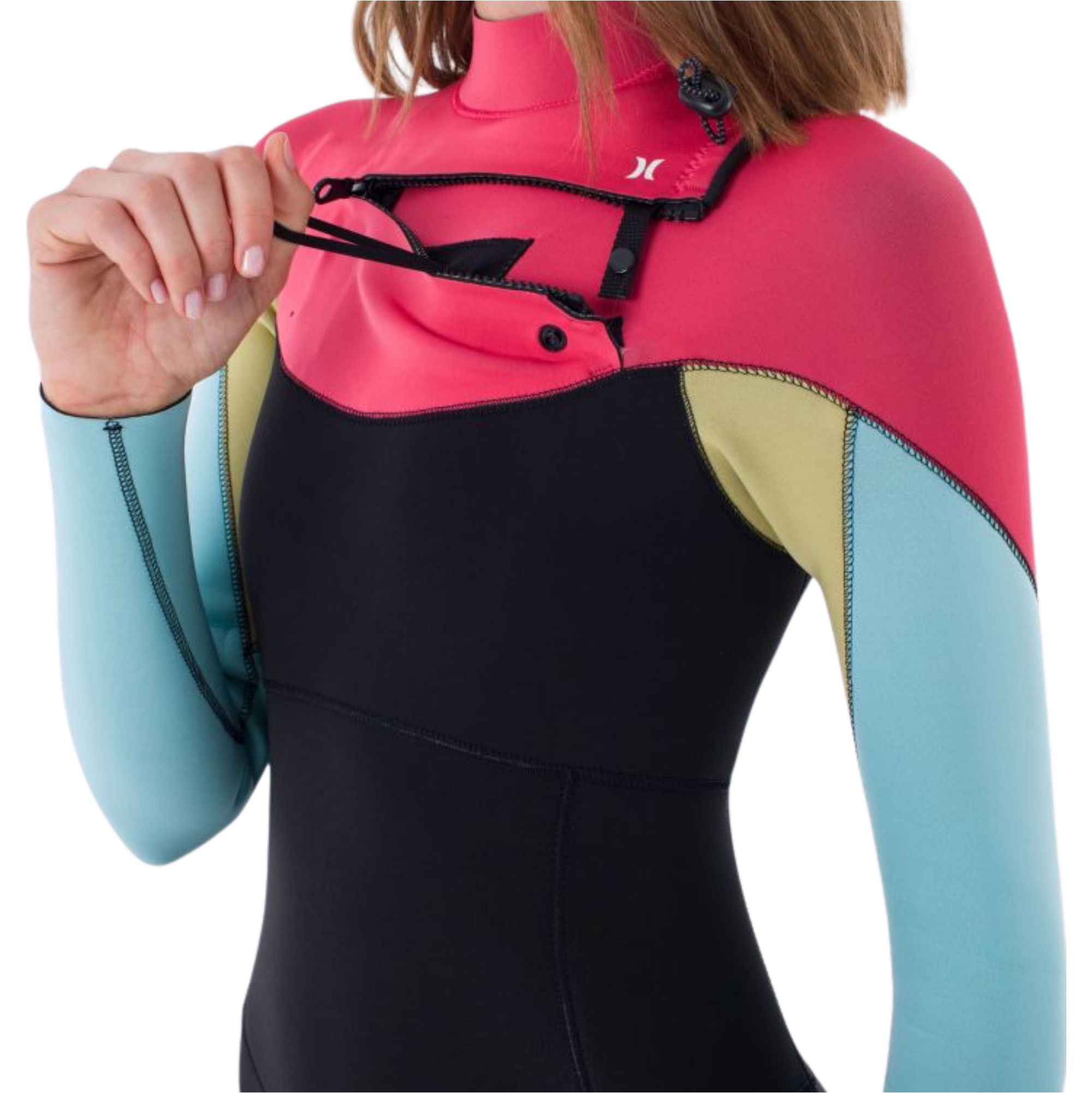 2025 Hurley Da Donna Advant 4/3mm Chest Zip Muta WFS0013403 - Spiced Coral